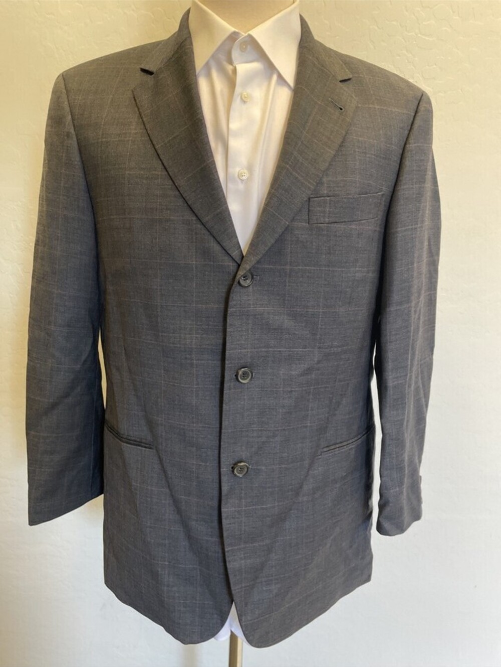 HUGO BOSS Einstein/Sigma Check Suit Wool Guabello Super 40R